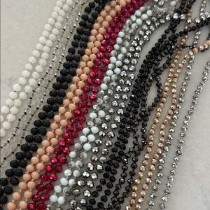 11 Crystal Czech Necklaces - Variety of Lengths